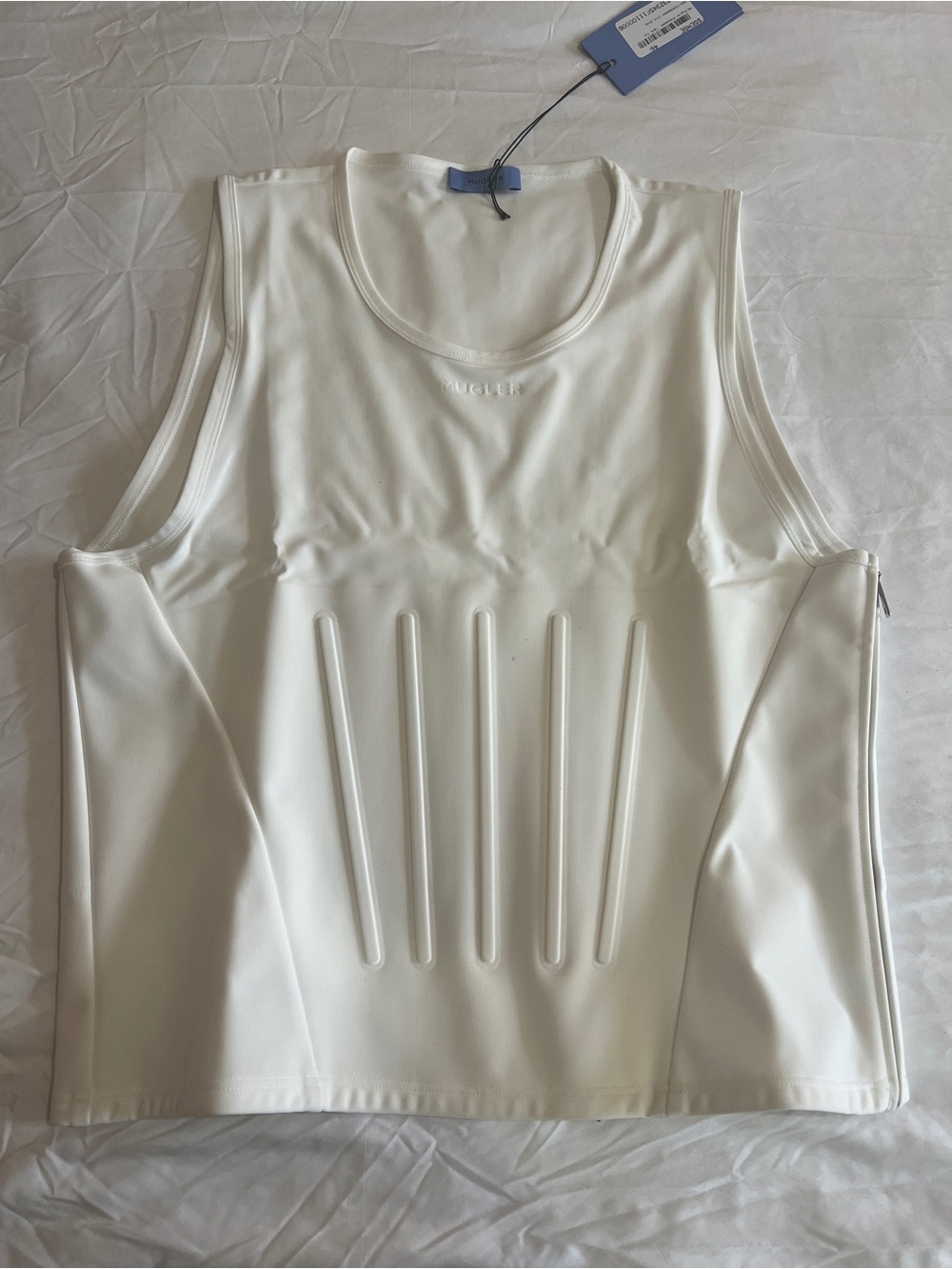 Men’s Mugler White Sculpted Tank Top